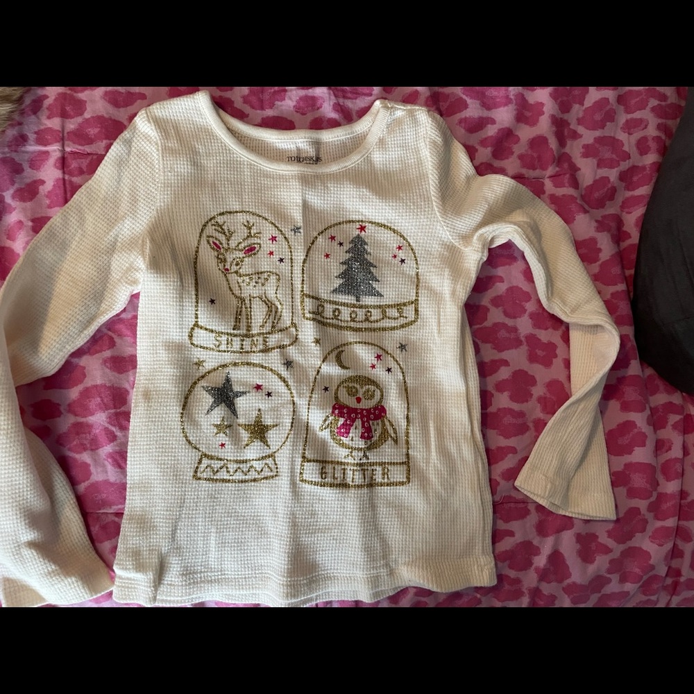 Winter thermal with penguin and snow globe